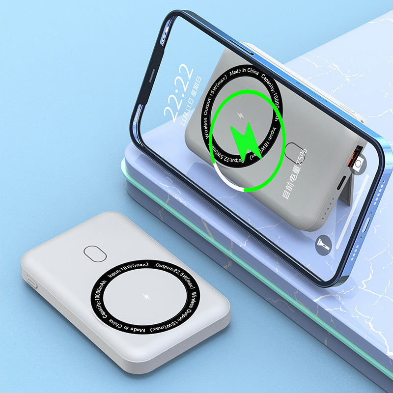 Compact Wireless Magnetic Charging Power Bank - TALKTECH